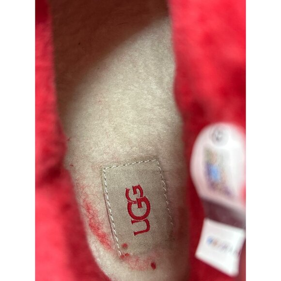 Ugg Womens Classic Mini Platform Boots Red Shearling Size 9 - Picture 9 of 9